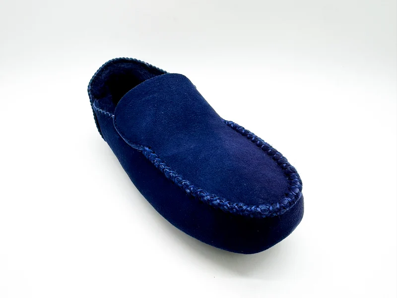 thies 1856 ® Cozy Sheepskin Moccasin navy