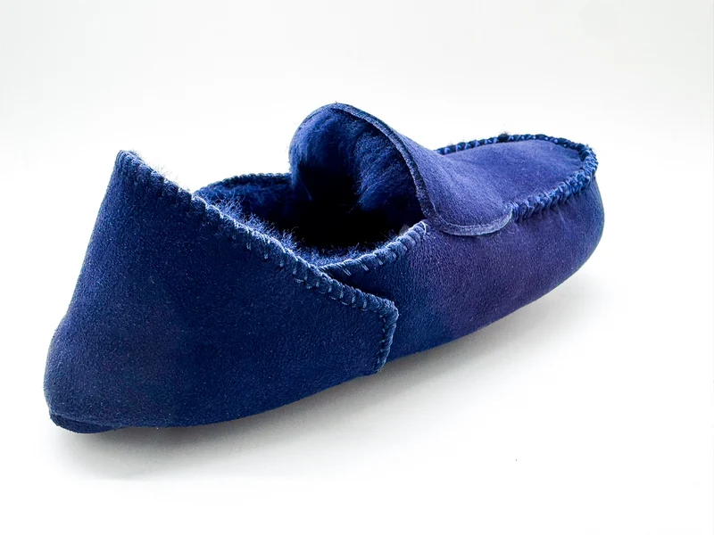 thies 1856 ® Cozy Sheepskin Moccasin navy