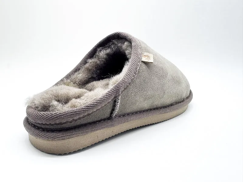 thies 1856 ® Comfozy Sheepskin Slipper elephant grey
