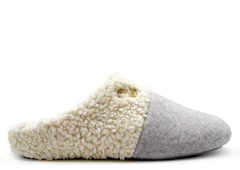 thies 1856 ® Organic Teddy Mix Slipper vegan grey