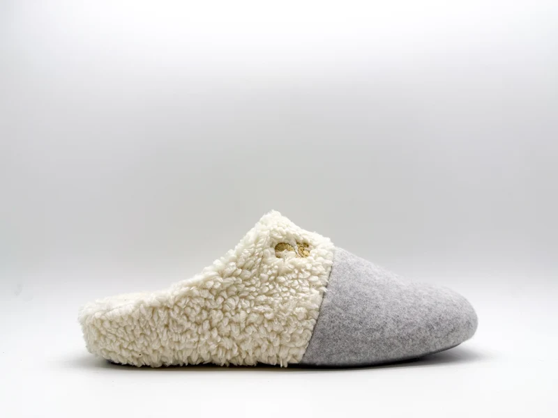 thies 1856 ® Organic Teddy Mix Slipper vegan grey