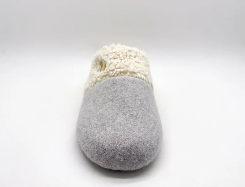 thies 1856 ® Organic Teddy Mix Slipper vegan grey