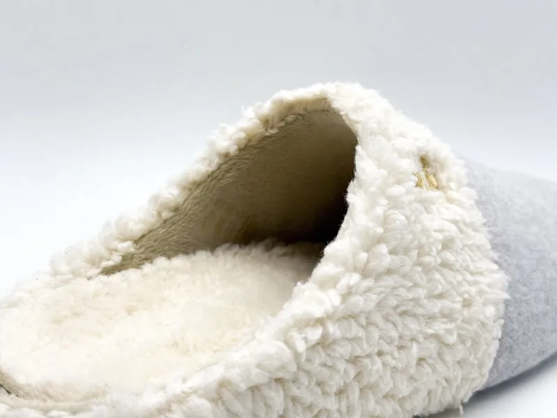 thies 1856 ® Organic Teddy Mix Slipper vegan grey