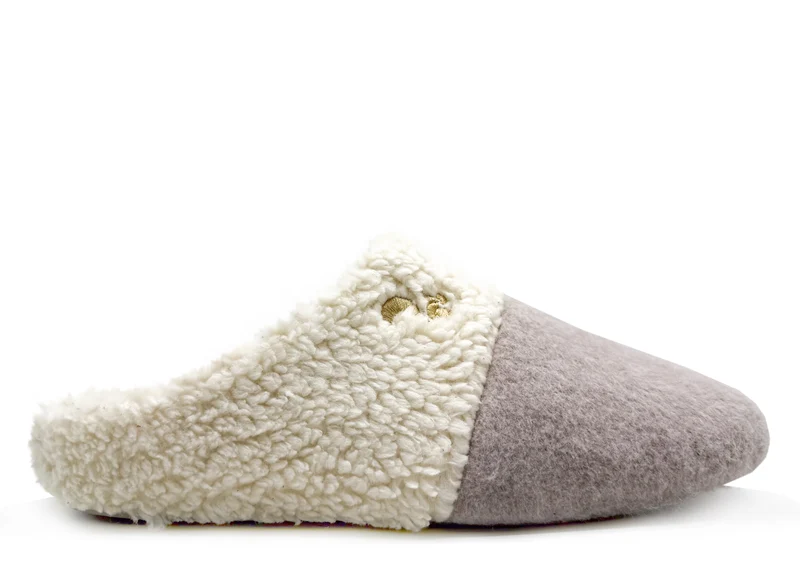 thies 1856 ® Organic Teddy Mix Slipper vegan taupe
