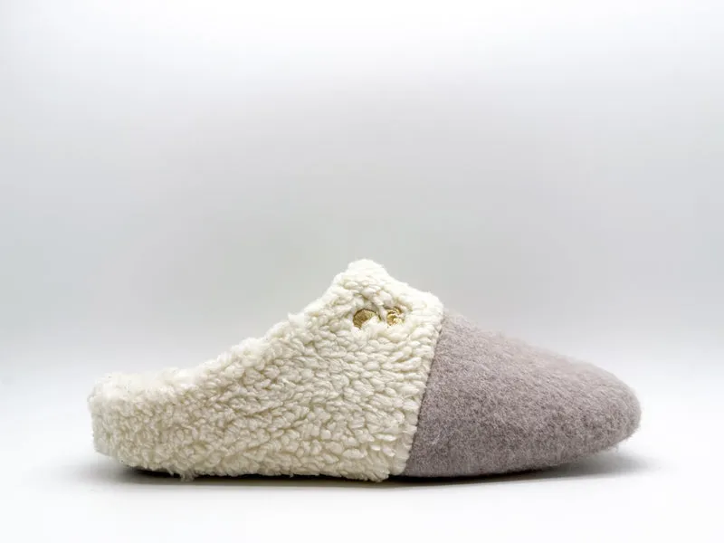 thies 1856 ® Organic Teddy Mix Slipper vegan taupe