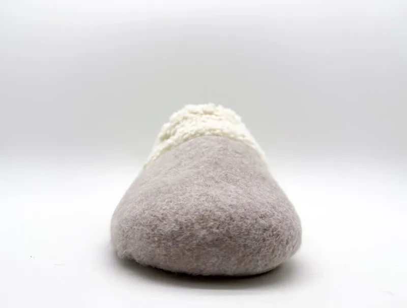 thies 1856 ® Organic Teddy Mix Slipper vegan taupe