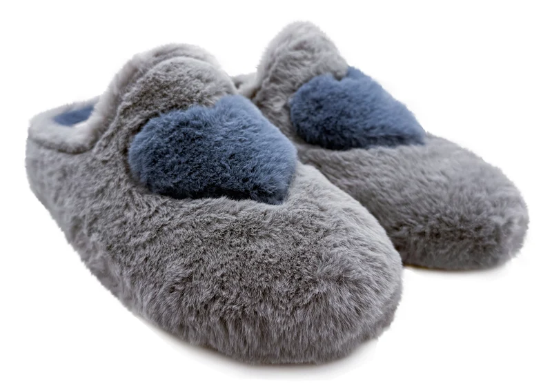 thies 1856 ® Rec Heart Slipper vegan grey love