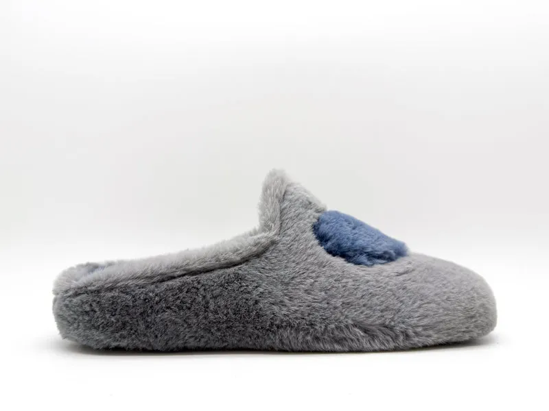 thies 1856 ® Rec Heart Slipper vegan grey love