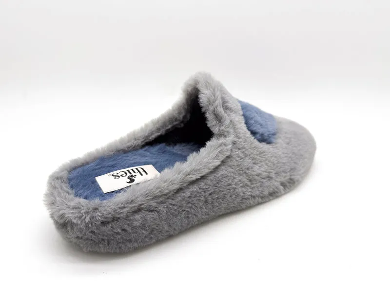 thies 1856 ® Rec Heart Slipper vegan grey love