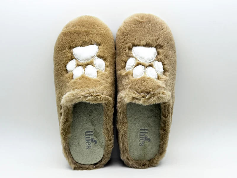 thies 1856 ® Rec Paw Slipper vegan camel