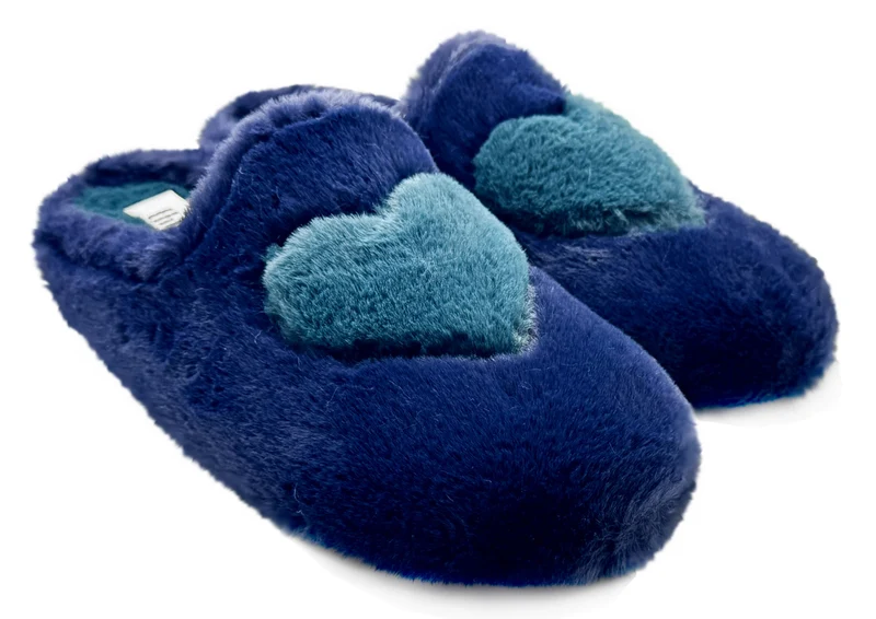 thies 1856 ® Rec Heart Slipper vegan navy love
