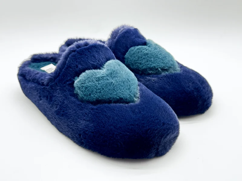thies 1856 ® Rec Heart Slipper vegan navy love