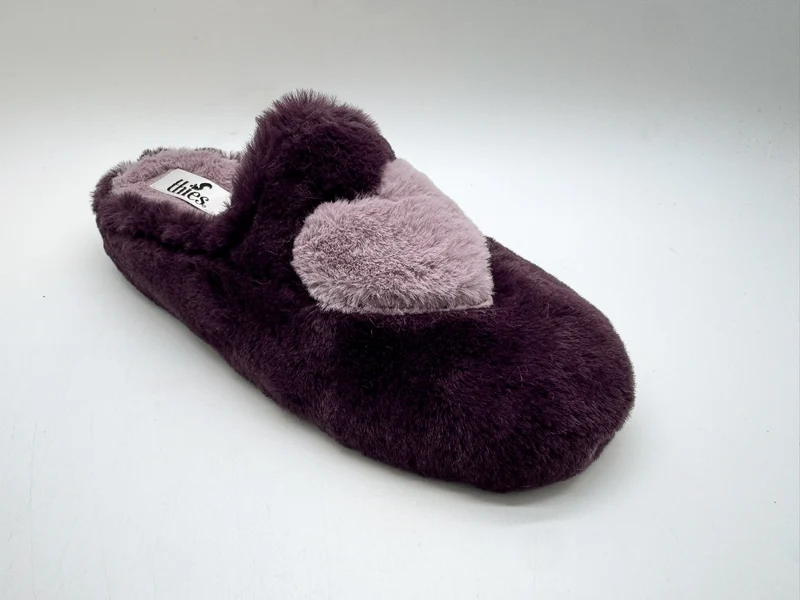 thies 1856 ® Rec Heart Slipper vegan bordeaux love