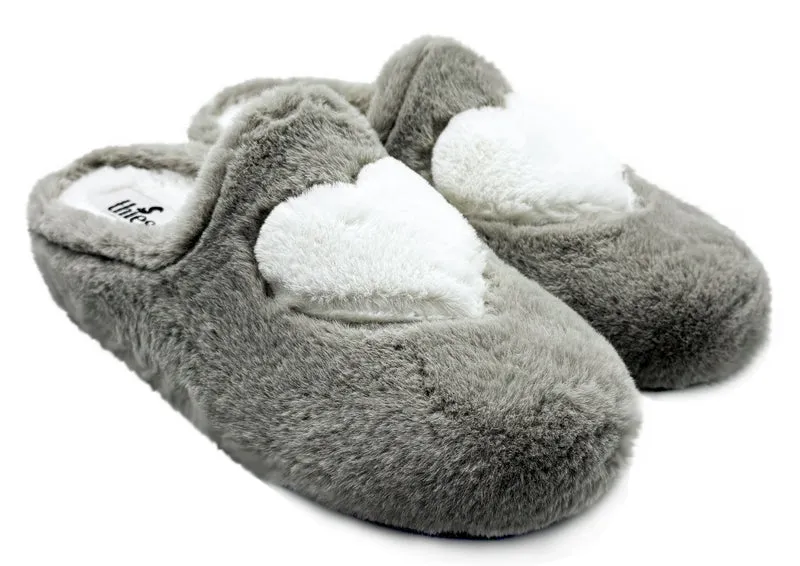 thies 1856 ® Rec Heart Slipper vegan taupe love