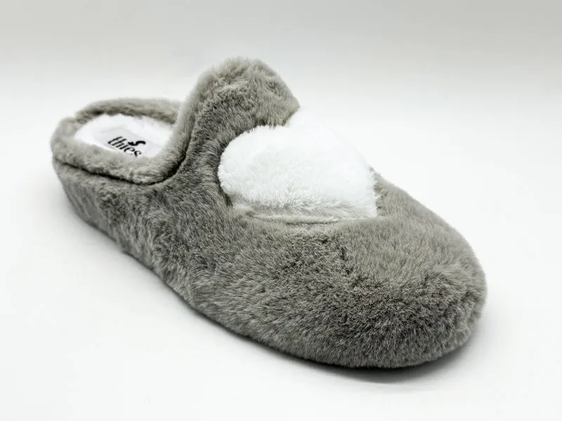 thies 1856 ® Rec Heart Slipper vegan taupe love