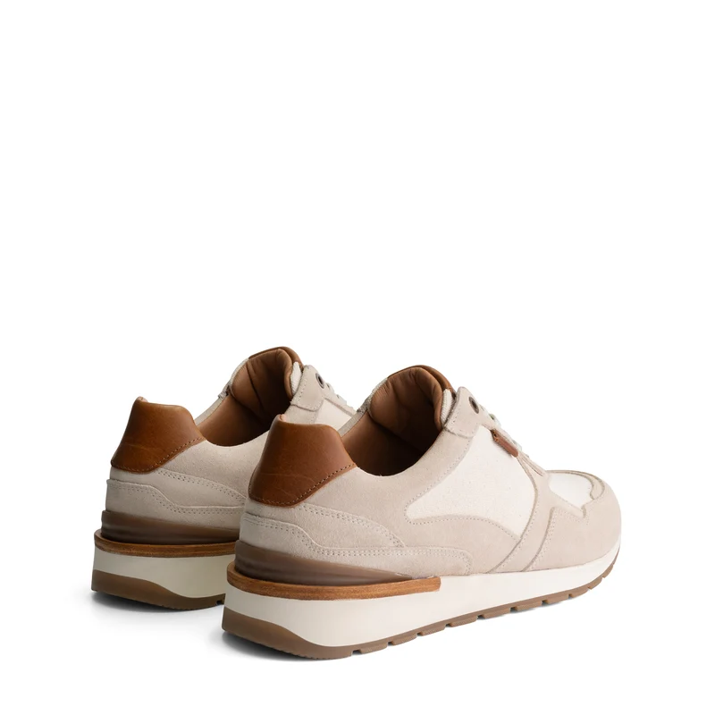 Newberry Herren - Sneaker - Canvas und Wildleder - Weiß