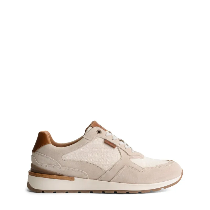Newberry Herren - Sneaker - Canvas und Wildleder - Weiß