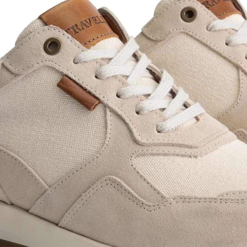 Newberry Herren - Sneaker - Canvas und Wildleder - Weiß
