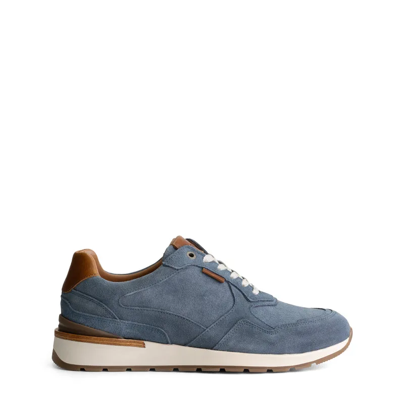 Newberry Herren - Sneaker - Canvas und Wildleder - Blau