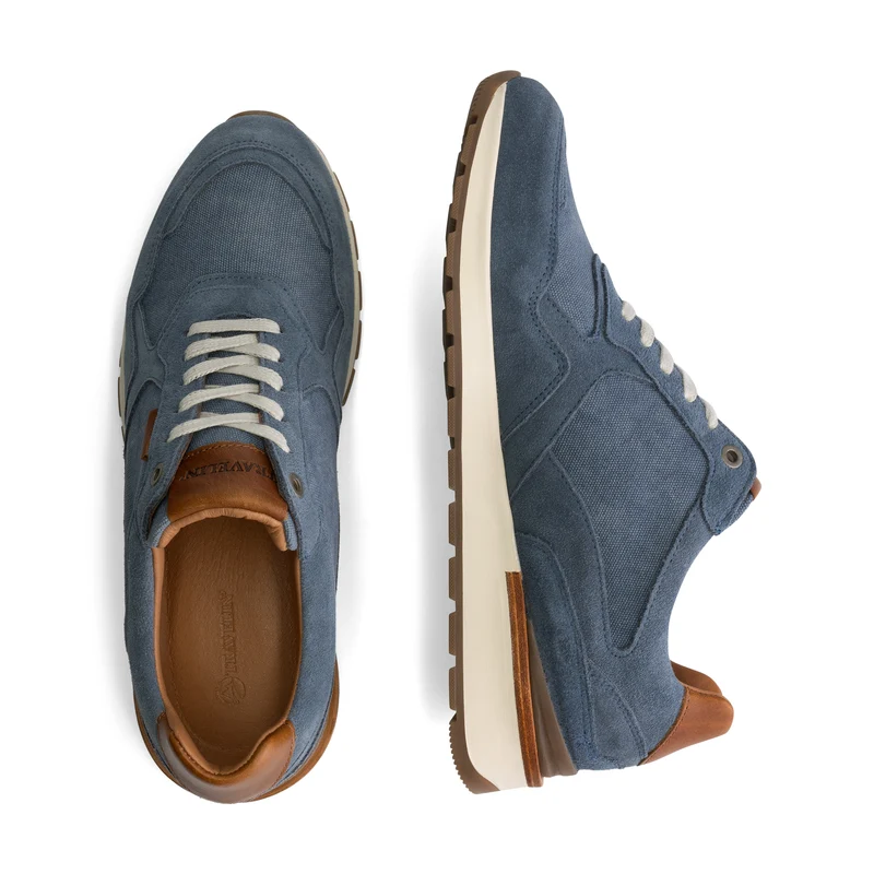 Newberry Herren - Sneaker - Canvas und Wildleder - Blau