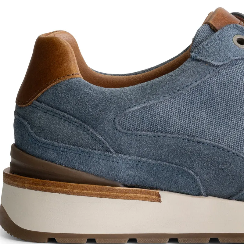 Newberry Herren - Sneaker - Canvas und Wildleder - Blau