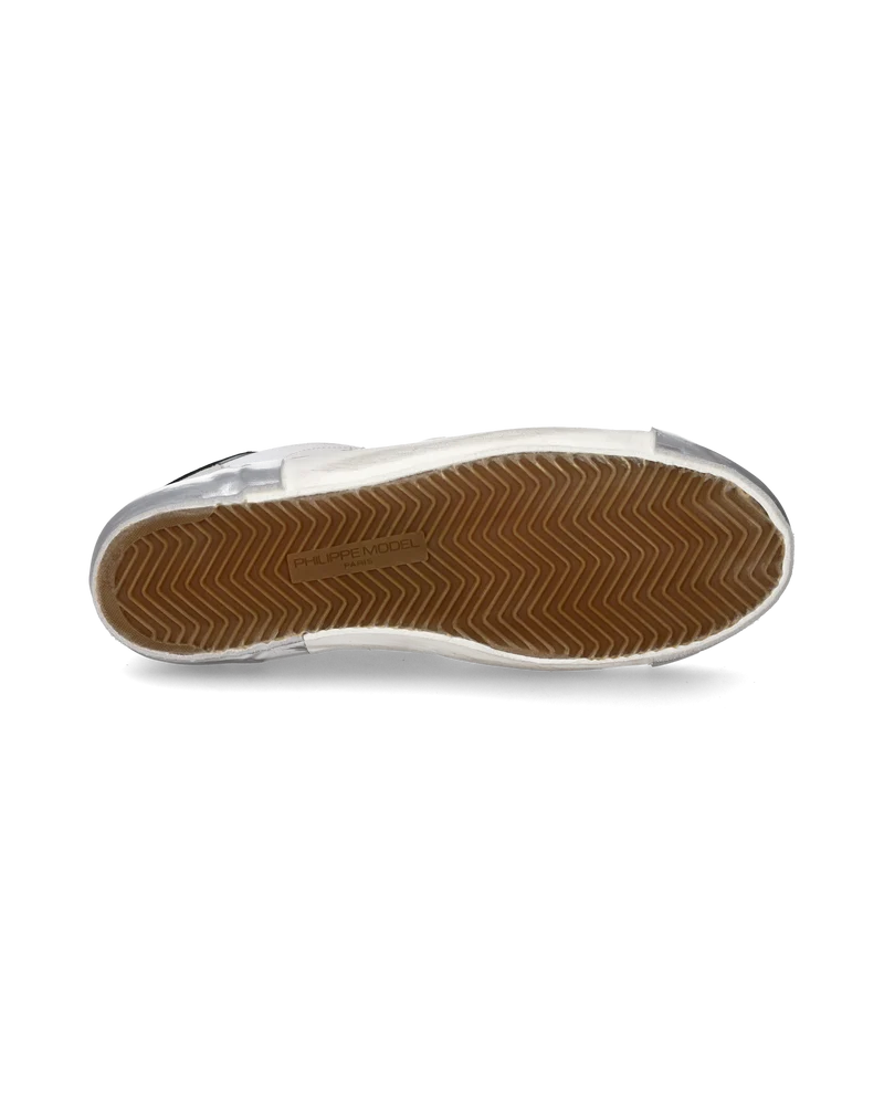 Men's Prsx Low-Top Sneakers in Leather, Silver White