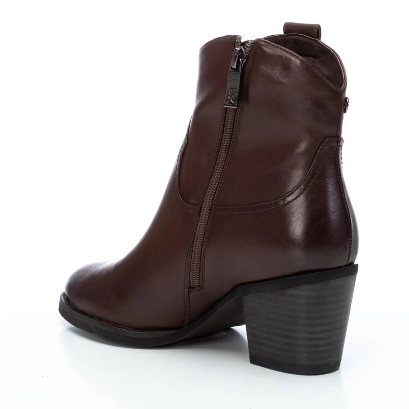 XTI Damen-Ankle-Boots | Burgunderrot