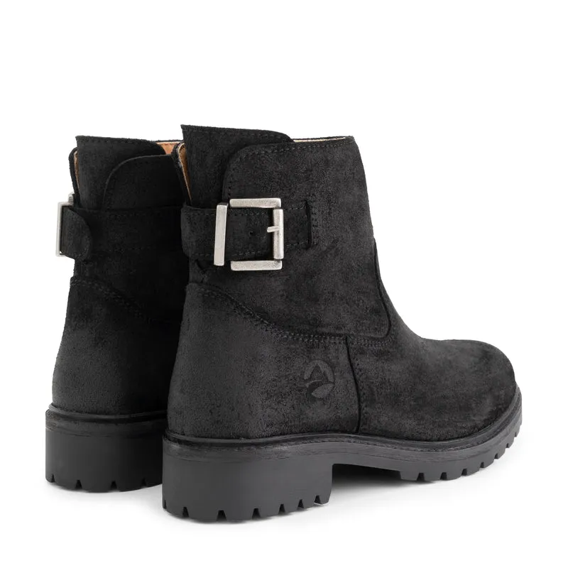 Honefoss Stiefel – Damen-Stiefeletten – Schwarzes Leder