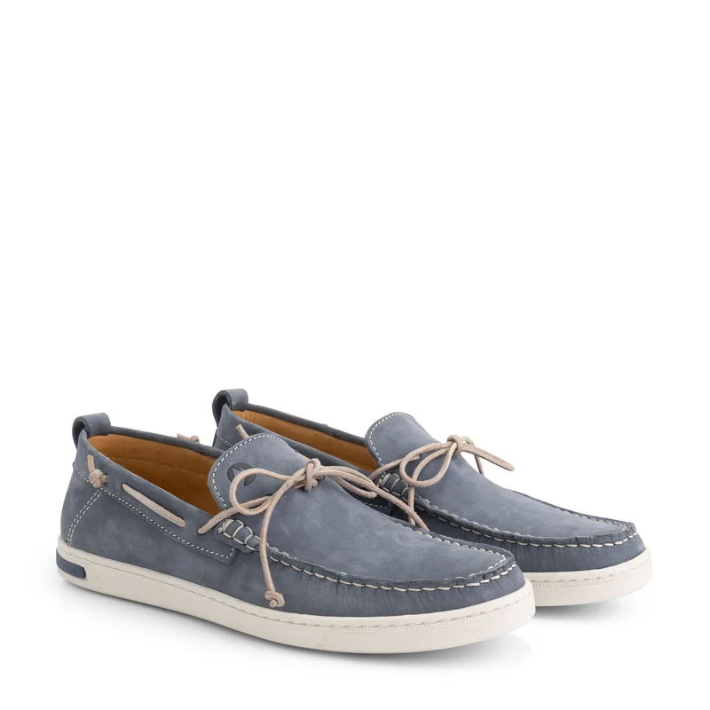 Falmouth Herren - Bootsschuhe - Nubuk - Blau
