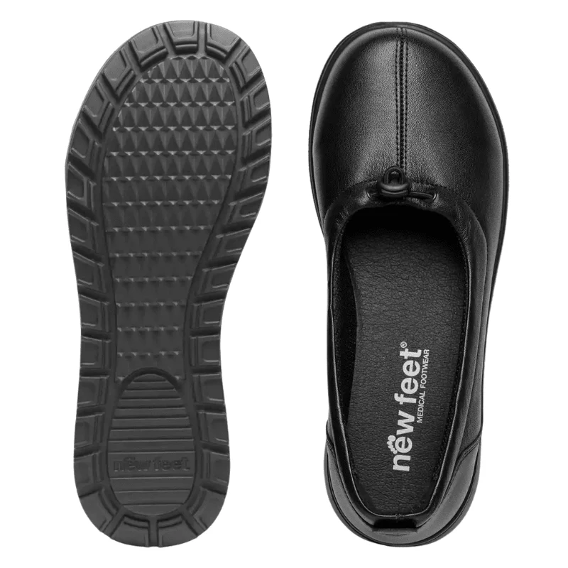 New Feet ballerina - Sort læder