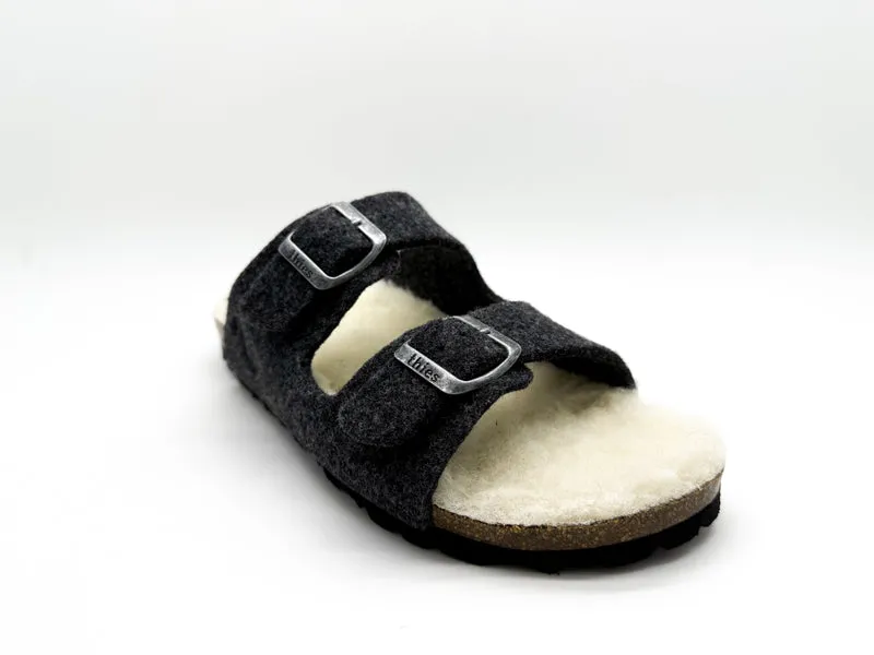 thies 1856 ® Recycled Wool Sandal dark grey