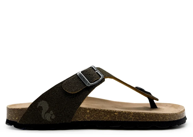 thies 1856 ® Eco Palm Thong Sandal dark palm