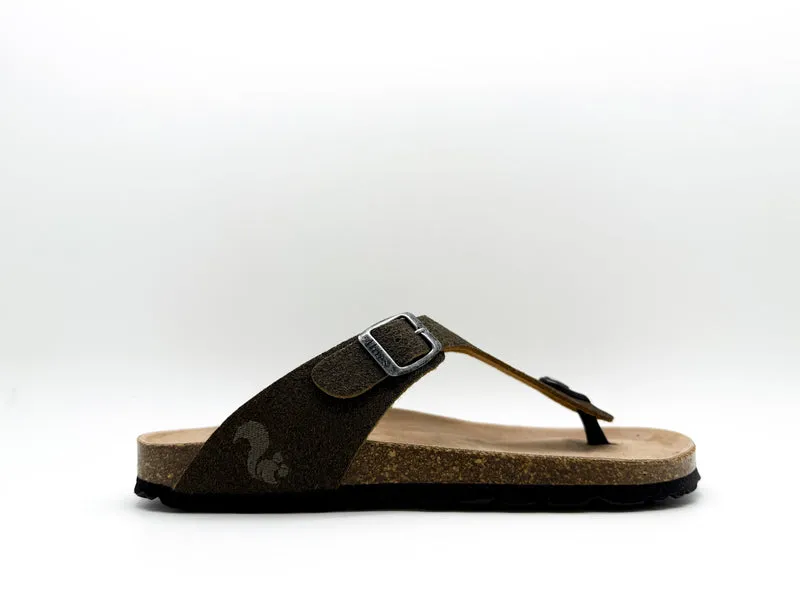 thies 1856 ® Eco Palm Thong Sandal dark palm