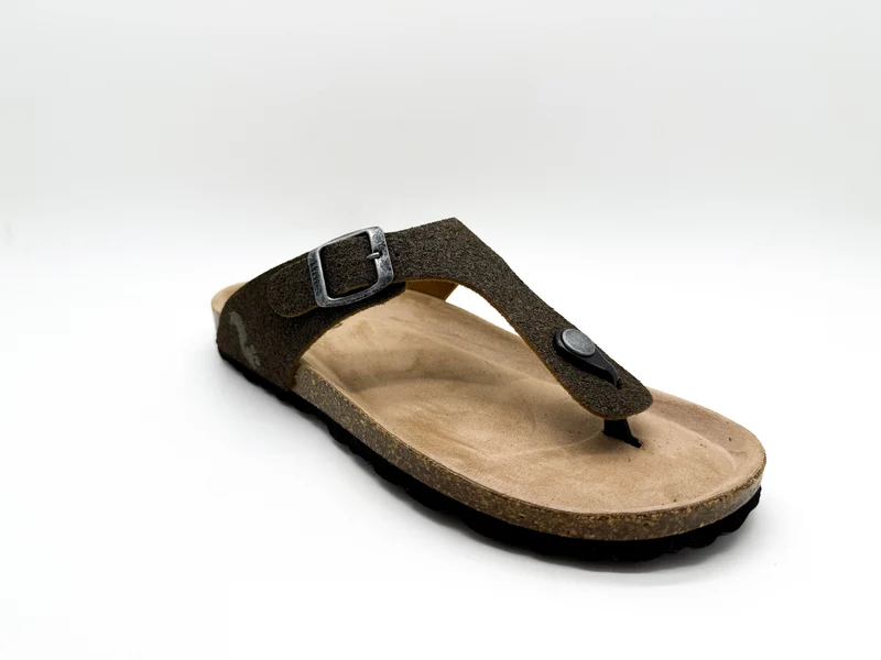 thies 1856 ® Eco Palm Thong Sandal dark palm