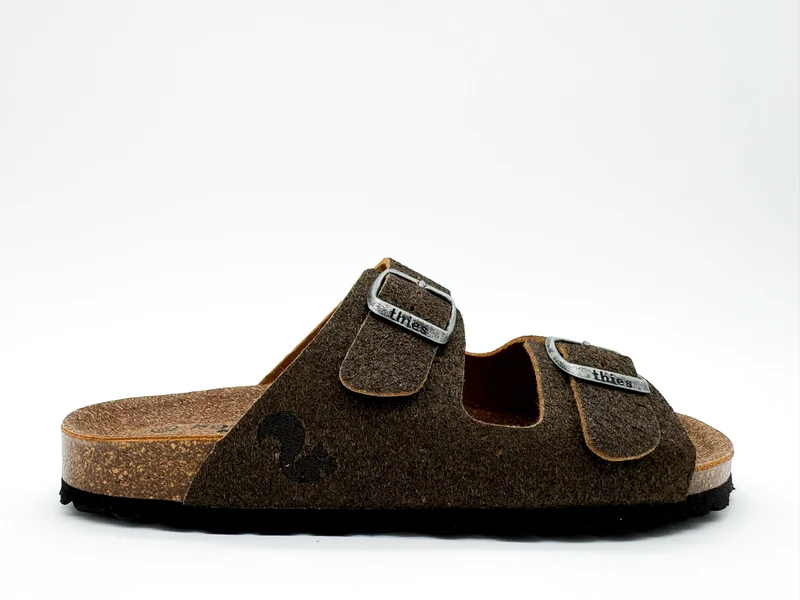 thies 1856 ® Eco Palm Sandal vegan dark palm