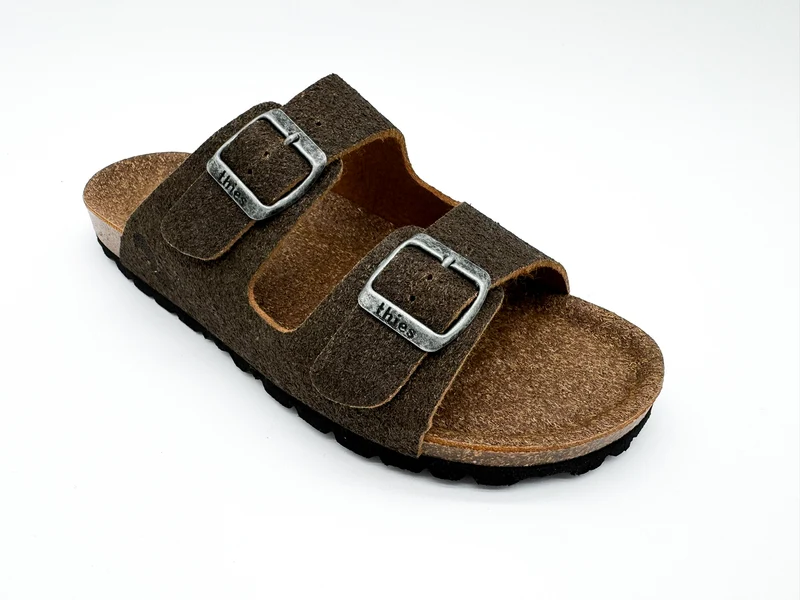 thies 1856 ® Eco Palm Sandal vegan dark palm