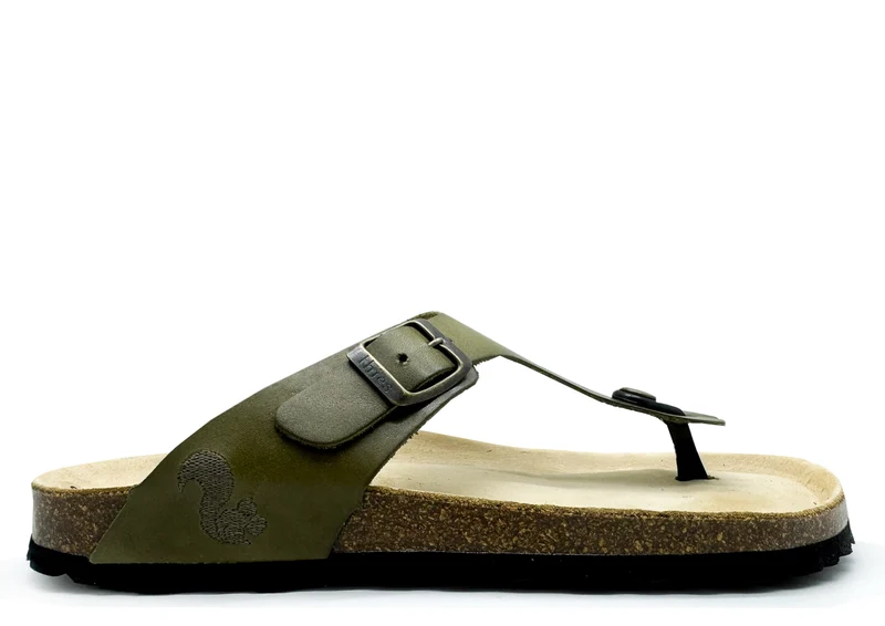 thies 1856 ® Eco Leather Thong Sandal avocado