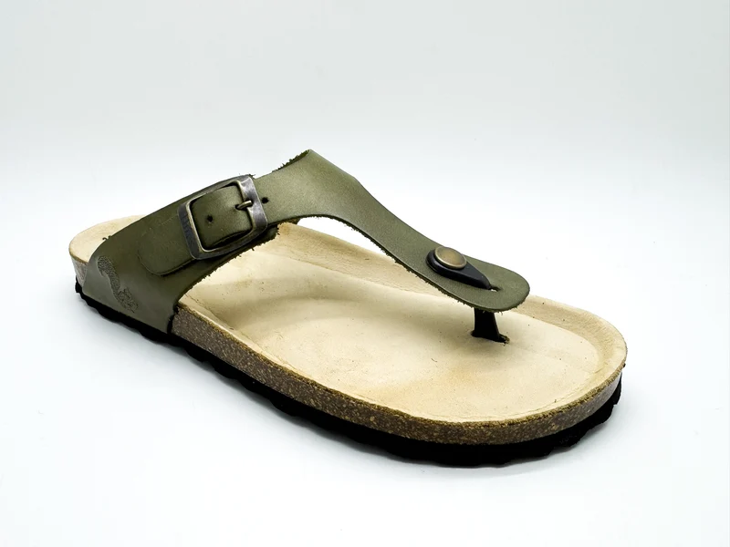 thies 1856 ® Eco Leather Thong Sandal avocado