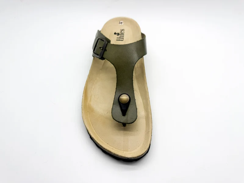 thies 1856 ® Eco Leather Thong Sandal avocado