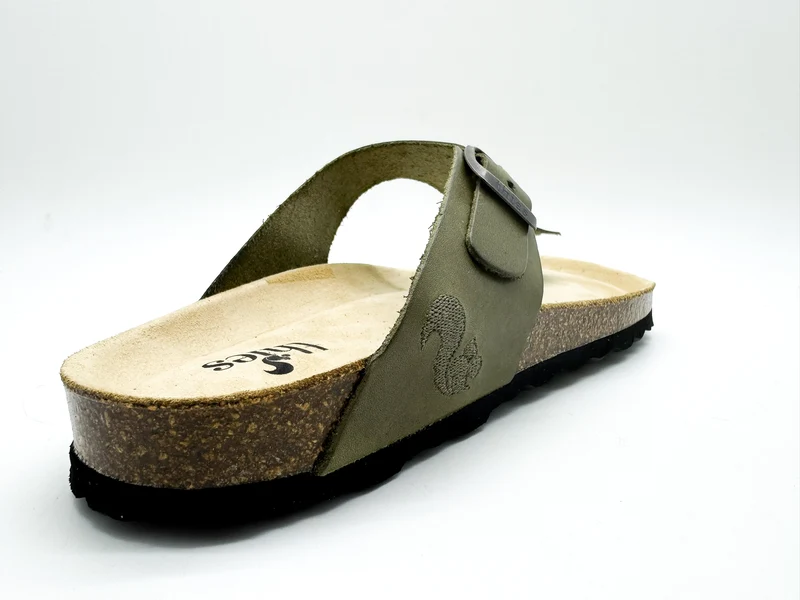 thies 1856 ® Eco Leather Thong Sandal avocado