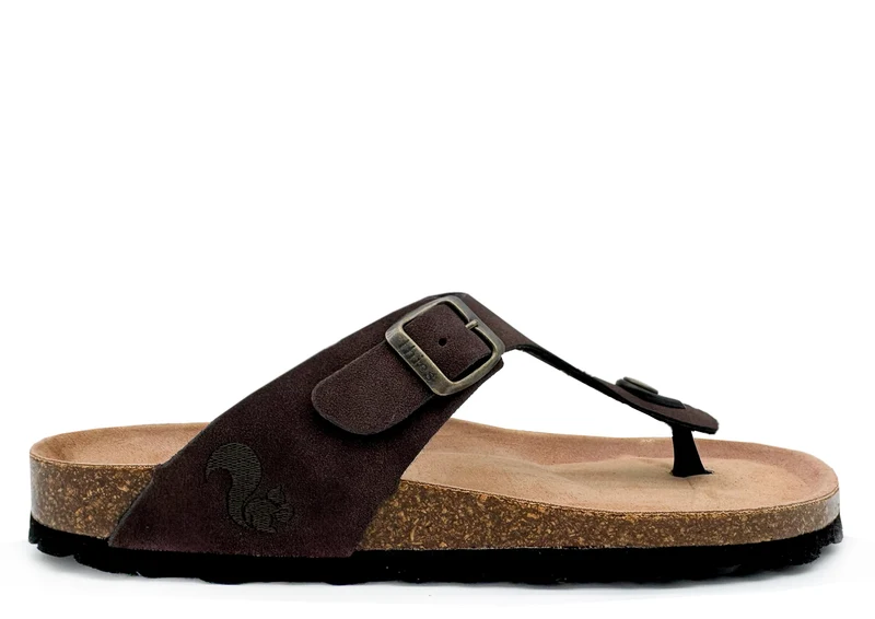 thies 1856 ® Eco Bio Thong Sandal vegan dark brown