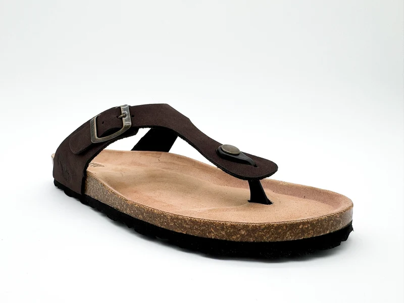 thies 1856 ® Eco Bio Thong Sandal vegan dark brown