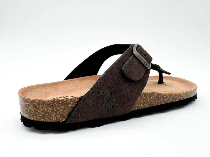 thies 1856 ® Eco Bio Thong Sandal vegan dark brown