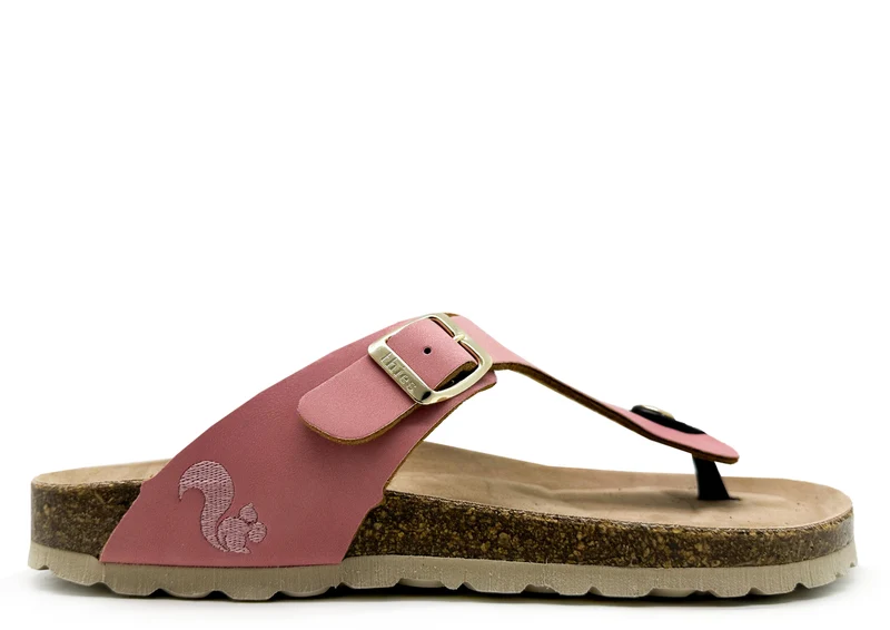 thies 1856 ® Eco Bio Thong Sandal vegan pink grapefruit