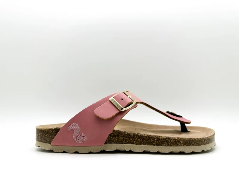 thies 1856 ® Eco Bio Thong Sandal vegan pink grapefruit