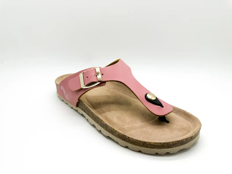 thies 1856 ® Eco Bio Thong Sandal vegan pink grapefruit