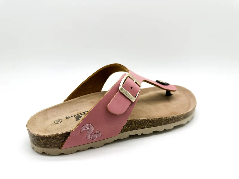 thies 1856 ® Eco Bio Thong Sandal vegan pink grapefruit