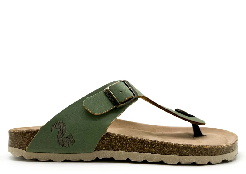 thies 1856 ® Eco Bio Thong Sandal vegan basil