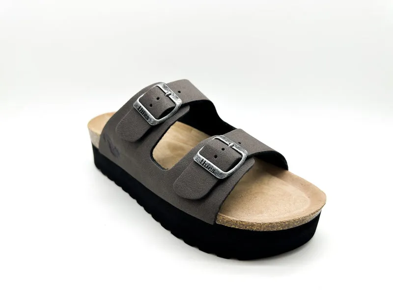 thies 1856 ® Eco Bio Plateau Sandal vegan charcoal