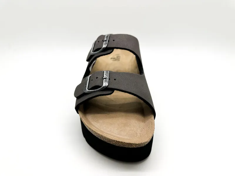 thies 1856 ® Eco Bio Plateau Sandal vegan charcoal